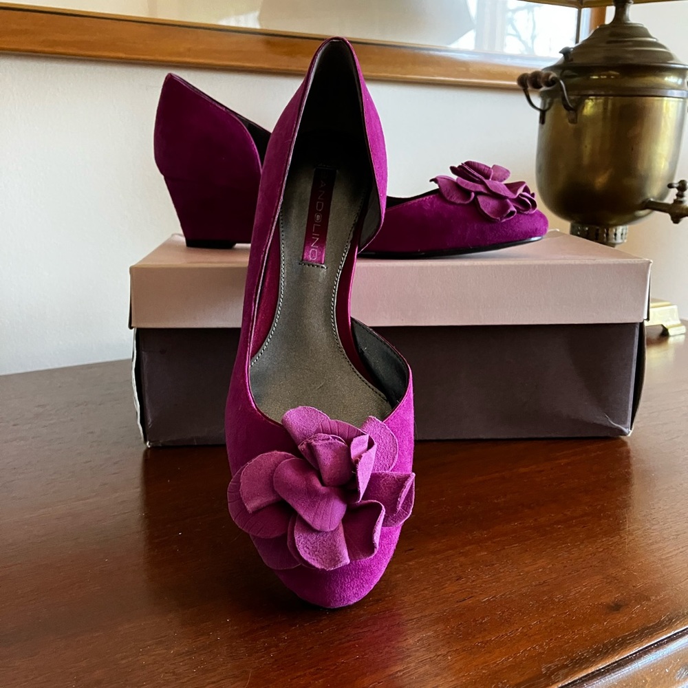 Bandolino Bodavanna Dressy Suede Wedges - BNIB